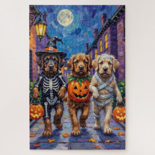 Puzzle Dogs Mastines Tibetanos con Disfraces de Halloween