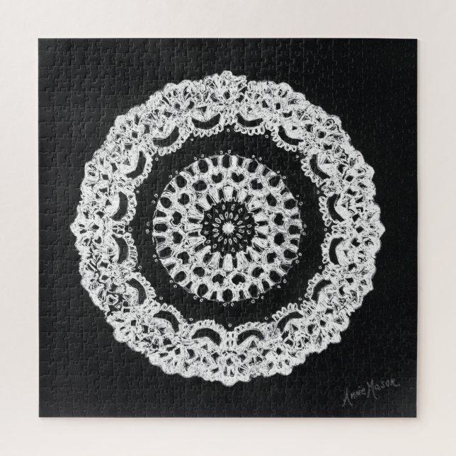 Puzzle Doily de la abuela (Vertical)