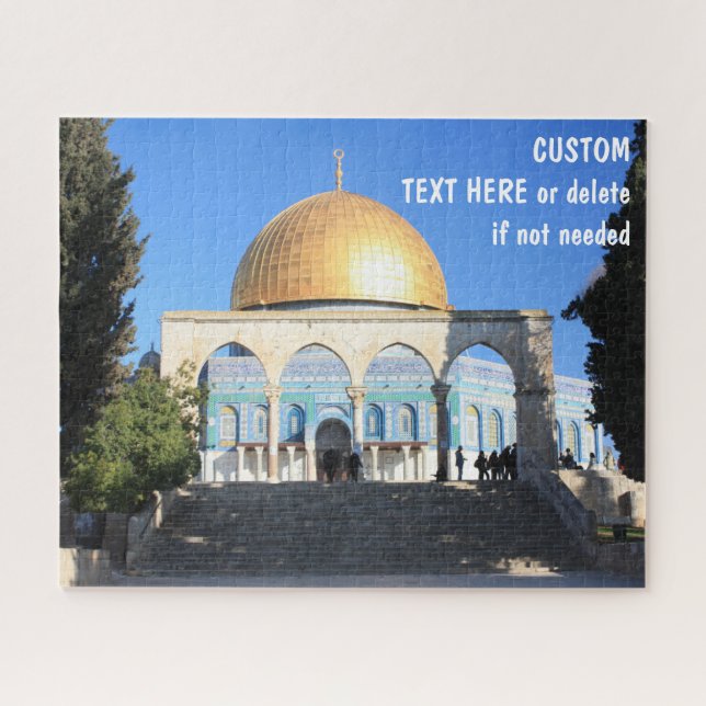 Puzzle Dome of the Rock, Jerusalem, custom message option (Horizontal)