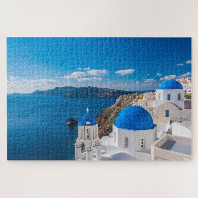 Puzzle Dominios azules de Santorini (Horizontal)