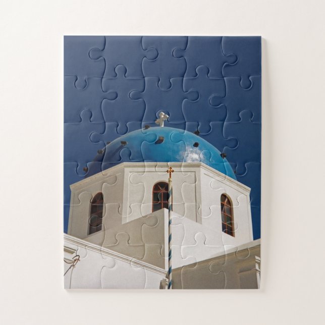 Puzzle Domo azul, Santorini, Grecia 30-pc (Vertical)