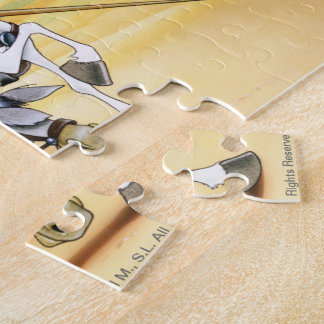 Puzzle Don Quijote de Cabalgando y dibujo animado del