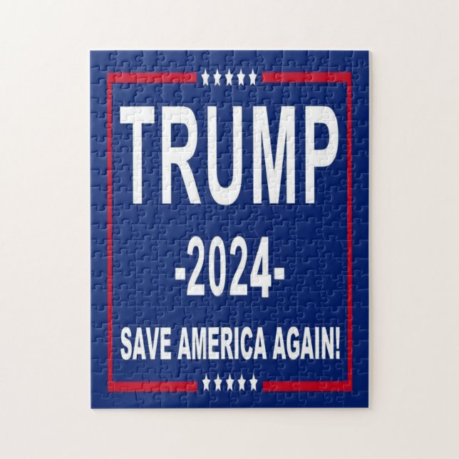 Puzzle Donald Trump 2024 salva a Estados Unidos de nuevo (Vertical)