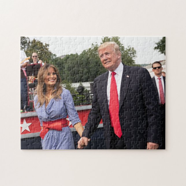 Puzzle Donald Trump con la Primera Dama Melania (Horizontal)