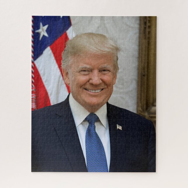 Puzzle Donald Trump Presidente de los Estados Unidos Casa (Vertical)