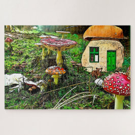 Puzzle Donde Leprechauns o donde viven los pequeños.