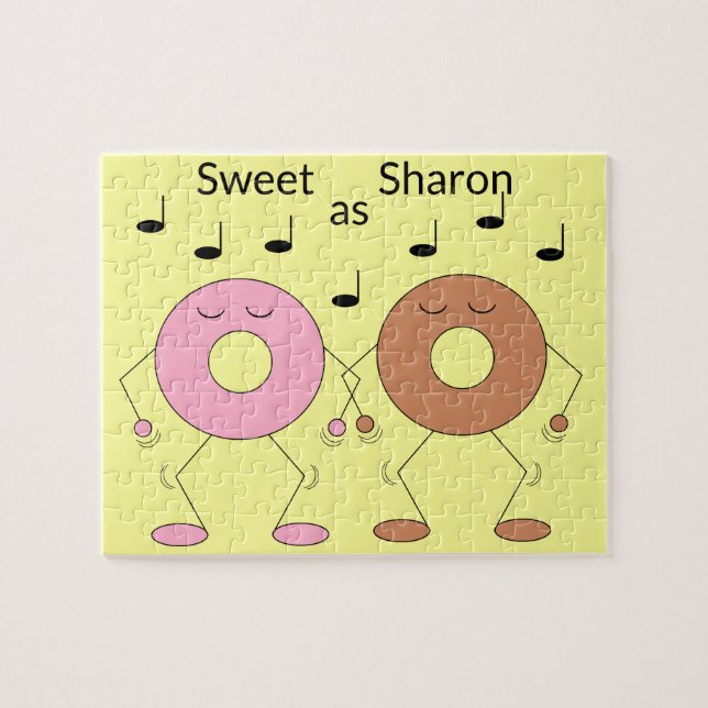 Puzzle Donuts bailando amarillo (Horizontal)