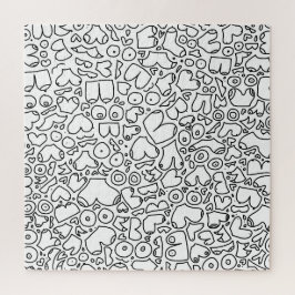 Puzzle doodle blanco y negro