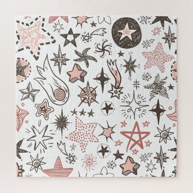 Puzzle Doodles cósmicos: estrellas y cometas (Vertical)