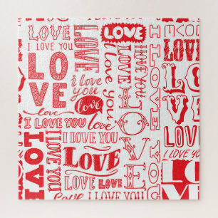 Puzzle Doodles de amor dibujados a mano de fondo transpar