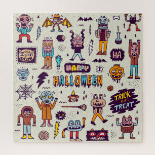 Puzzle Doodles de Halloween, conjunto impecable personali