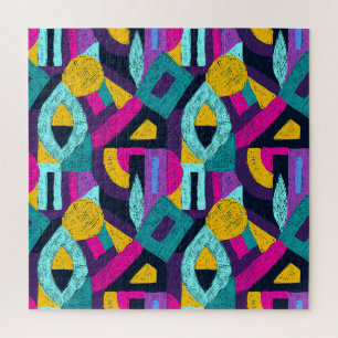 Puzzle Doodles retro: arte pop geométrico.