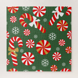 Puzzle Dorado Winter Sweet Snowfall Candy Cane