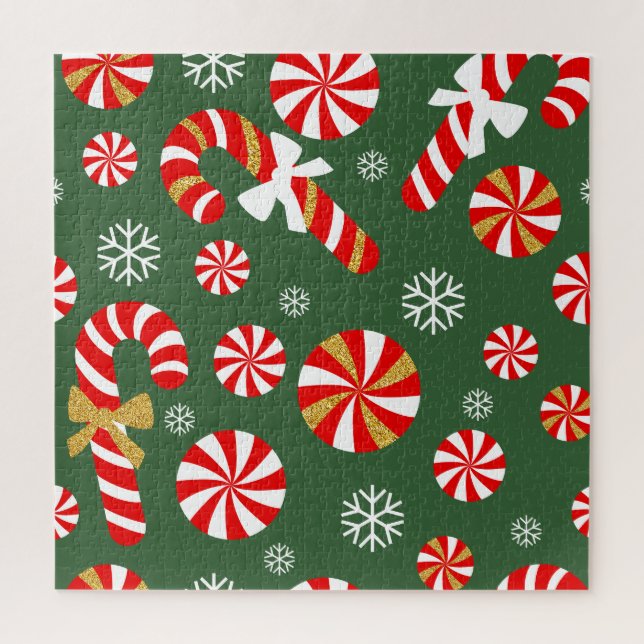 Puzzle Dorado Winter Sweet Snowfall Candy Cane (Vertical)