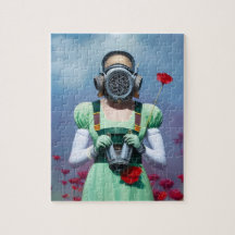 Dorothy en una máscara de gas