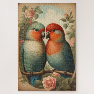 Puzzle Dos Aves Amores Vintage