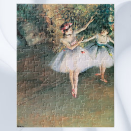 Puzzle Dos bailarinas en escena de Edgar Degas, arte vint