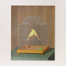 Dos canarios en una jaula (de Antonio Donghi)