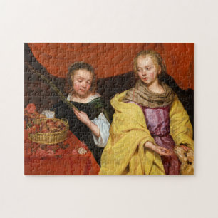 Puzzle Dos Chicas como San Agnés y San Dorotea
