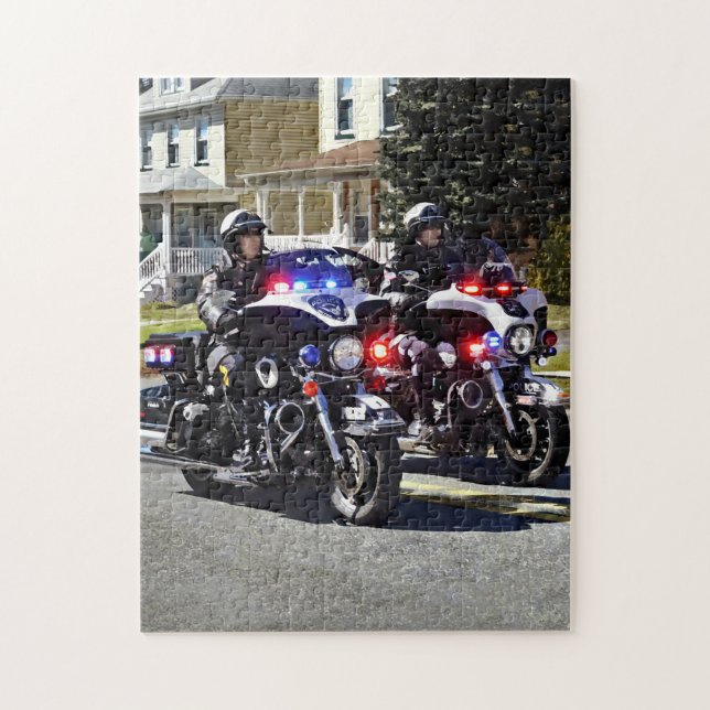 Puzzle Dos Copos De Motocicleta Con Luces Flashashing (Vertical)