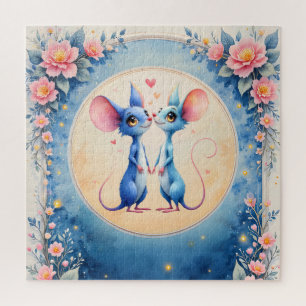 Puzzle Dos Corazones, Un Amor – Ratones de Boda.
