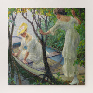 Puzzle Dos damas en un bote   Edward Cucuel
