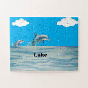 Puzzle Dos delfines jugando