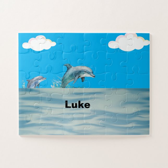 Puzzle Dos delfines jugando (Horizontal)