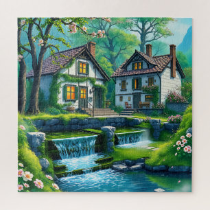 Puzzle Dos encantadoras cabañas