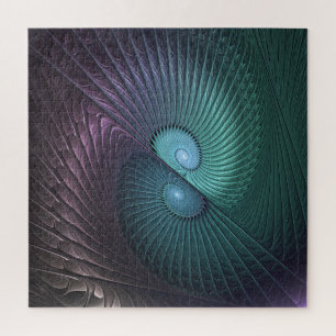 Puzzle Dos espirales colorido arte fractal abstracto mode