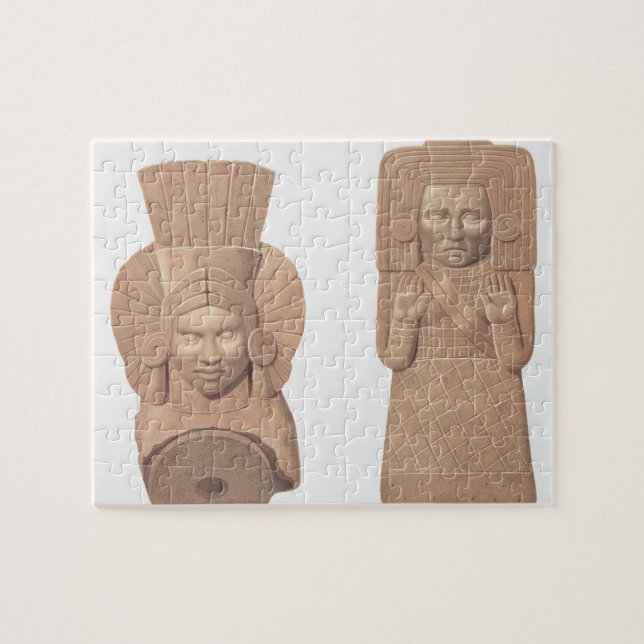 Puzzle Dos figuras de mujeres de Palenque, pla de la (Horizontal)
