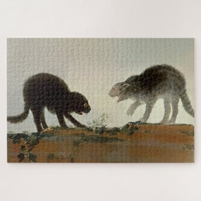 Puzzle “Dos Gatos Peleando” de Francisco Goya (Horizontal)