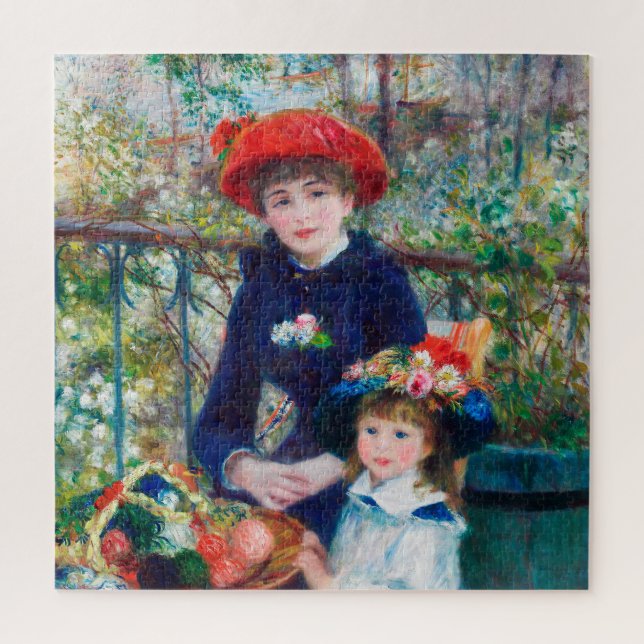 Puzzle Dos hermanas (en la terraza) Pierre Auguste Renoir (Vertical)