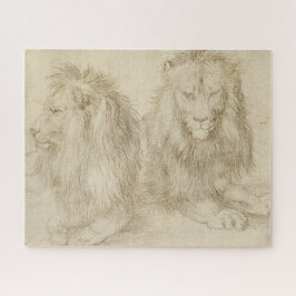 Puzzle Dos Leones (Animales Silvestres) (Albrecht Durer)