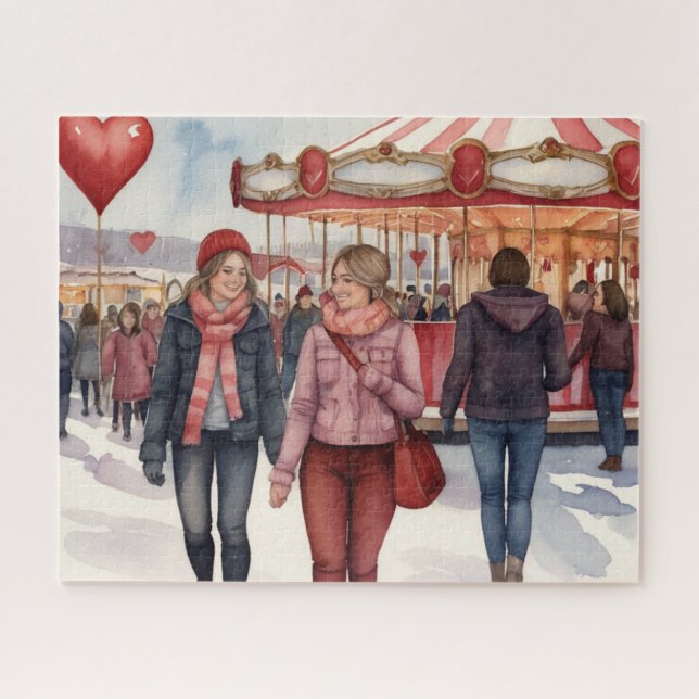 Puzzle Dos mujeres con la mano (Horizontal)