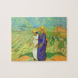 Puzzle Dos mujeres cruzando los campos de Vincent van Gog