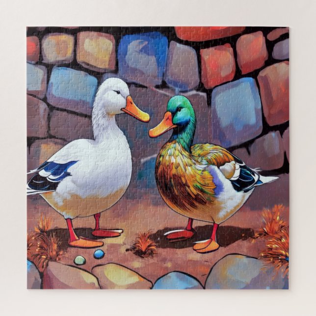 Puzzle Dos patos encantadores (Vertical)