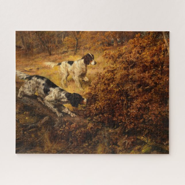 Puzzle Dos perros cazadores por Edmund Henry Osthaus (Horizontal)