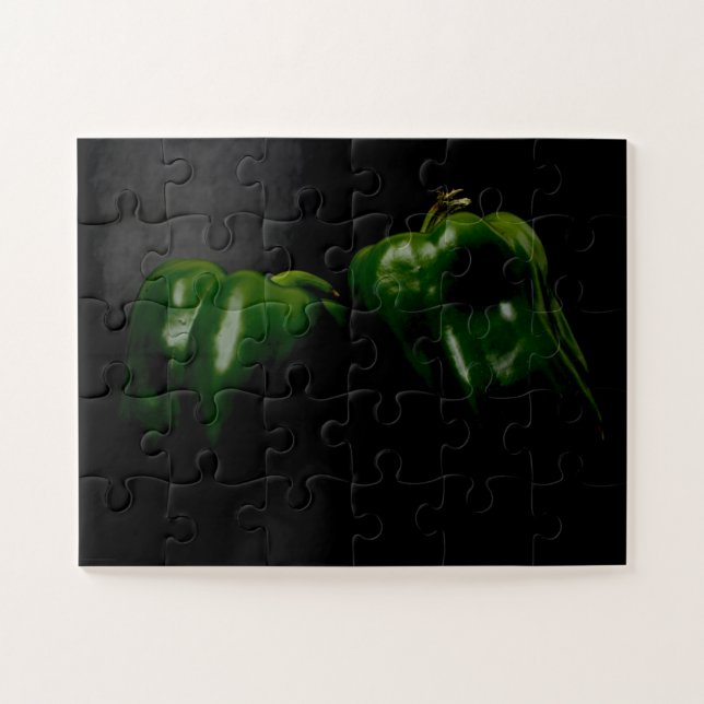 Puzzle Dos pimientos verdes 11x14 30pc jpcnm (Horizontal)