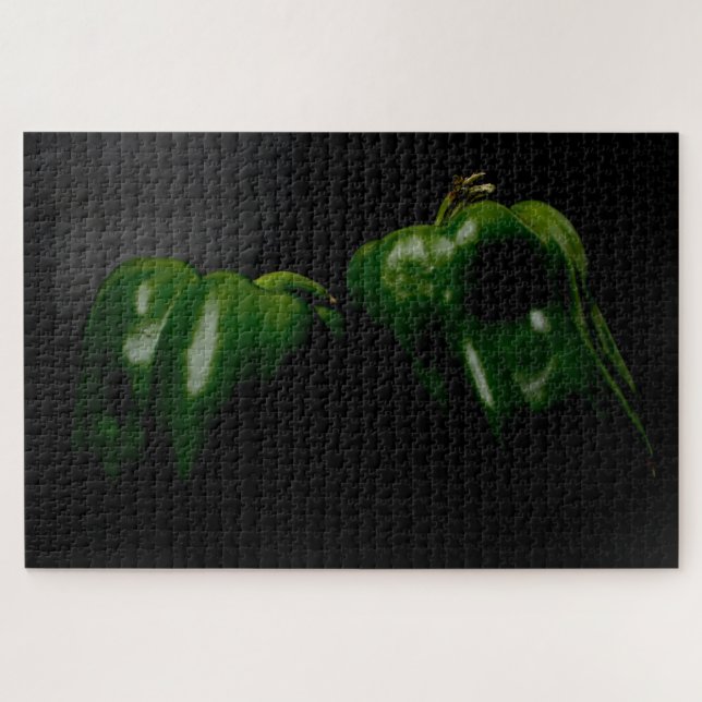 Puzzle Dos pimientos verdes 20x30 1014pc jpcna (Horizontal)