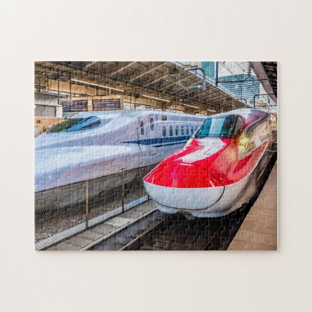 Puzzle Dos Shinkansen en la estación de Tokio (Horizontal)