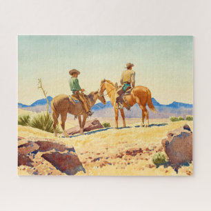 Puzzle Dos Vaqueros en Caballos por Maynard Dixon