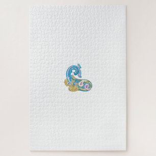 Puzzle Dot, Sherpa Blue, Golden Sand Design