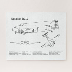 Puzzle Douglas DC-3 - Planes de dibujo del plano aéreo BD