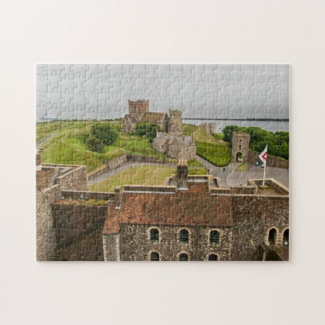 Puzzle Dover Castle View Kent England Imagen Jigsaw (Horizontal)