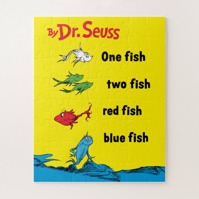 Puzzle Dr. Seuss | Un pez dos peces (Vertical)