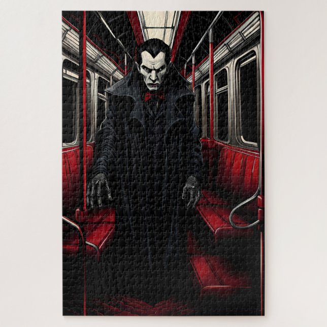 Puzzle Drácula en el metro (Vertical)