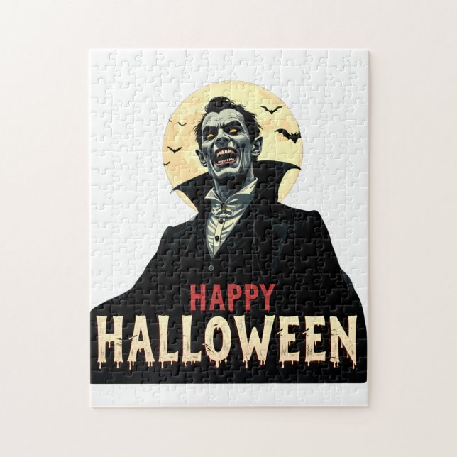 Puzzle Drácula te desea una noche aterradora (Vertical)