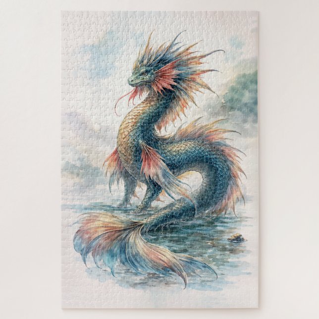 Puzzle Dragón Acuático Aguas Brumosas (Vertical)