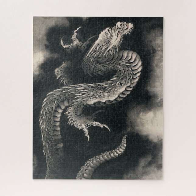 Puzzle Dragón ascendente de Katsushika Hokusai (Vertical)